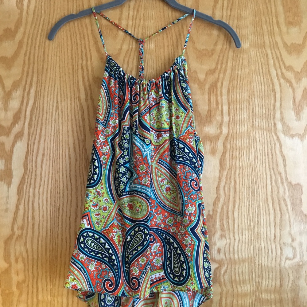 Alice & Trixie tank. 100% silk. Size S.